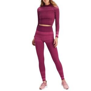 Fabletics Holly Seamless Long Sleeve Top and Matching High Waisted Leggings